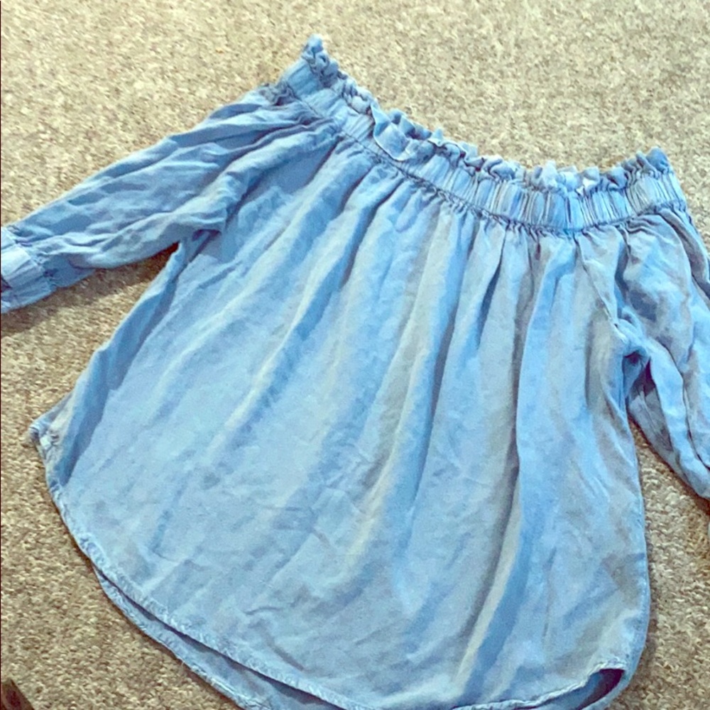 Jean off the shoulder top